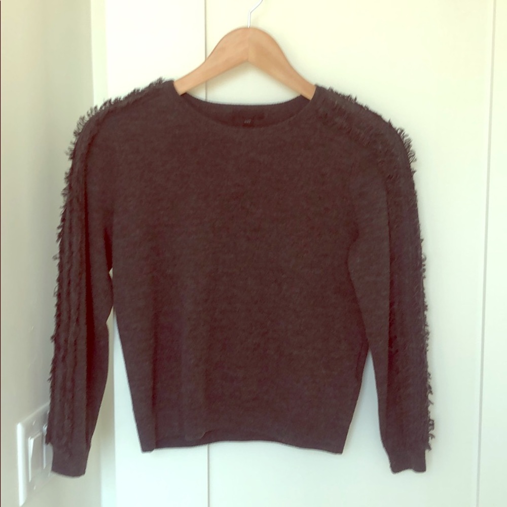 Super cute charcoal colored wool JCrew sweater!